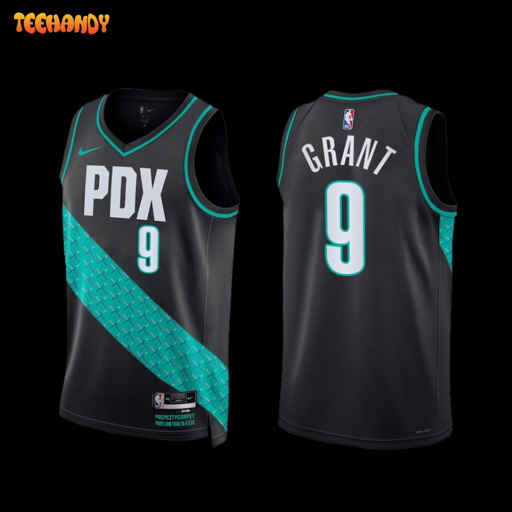 Portland Trail Blazers Jerami Grant 2022-23 City Edition Jersey Black