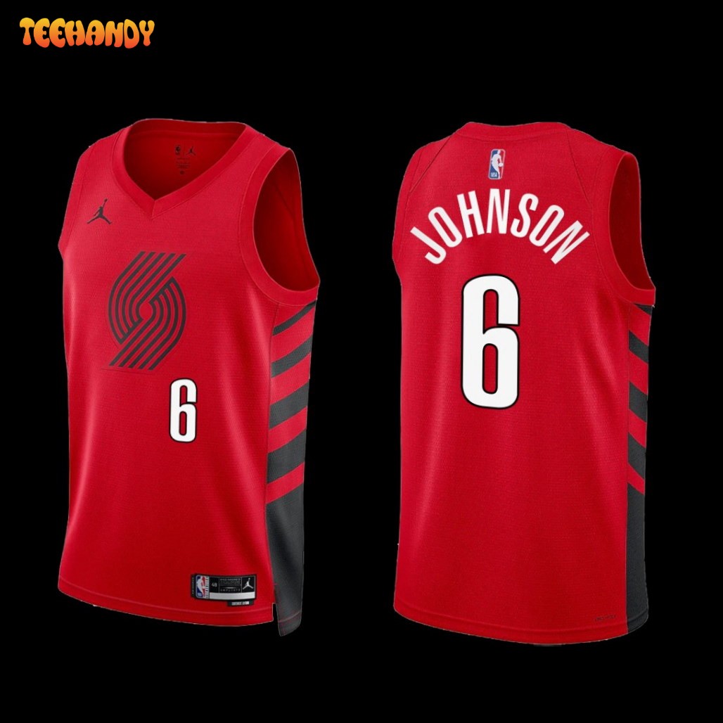 Portland Trail Blazers Keon Johnson 2022-23 Statement Edition Jersey Red