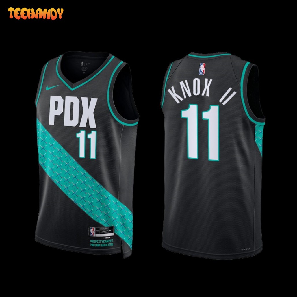 Portland Trail Blazers Kevin Knox II 2022-23 Black City Edition Jersey