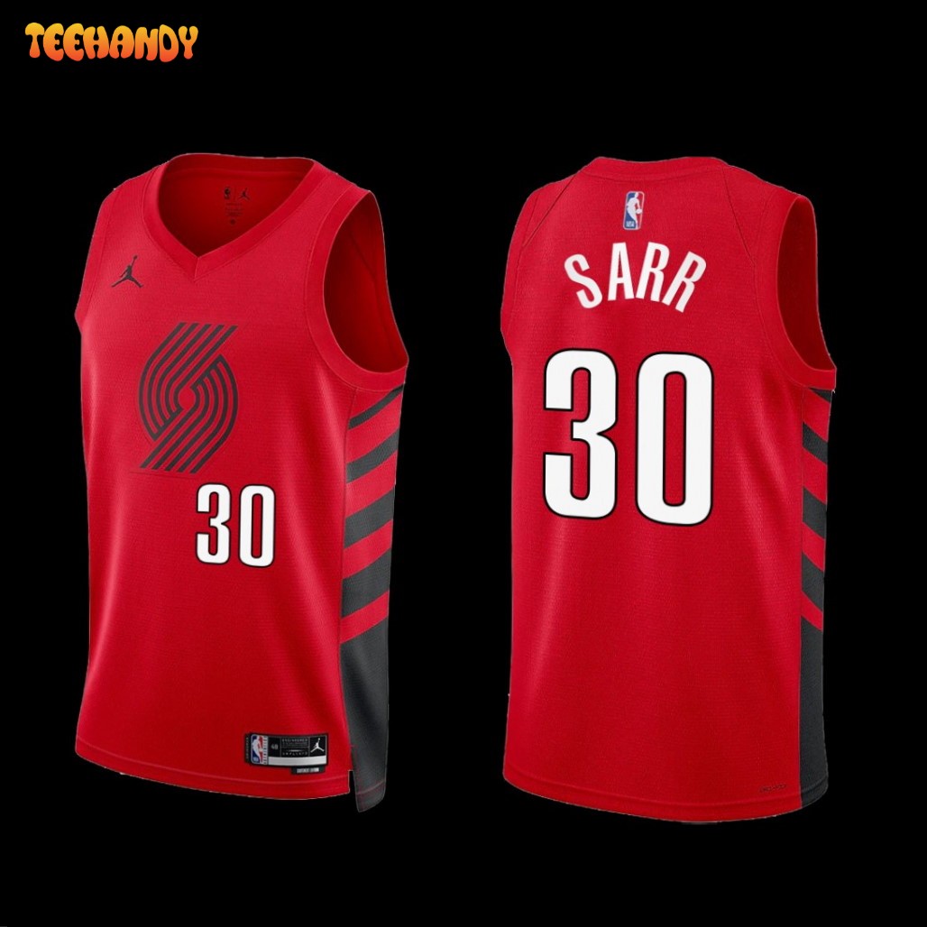 Portland Trail Blazers Olivier Sarr 2022-23 Statement Edition Jersey Red