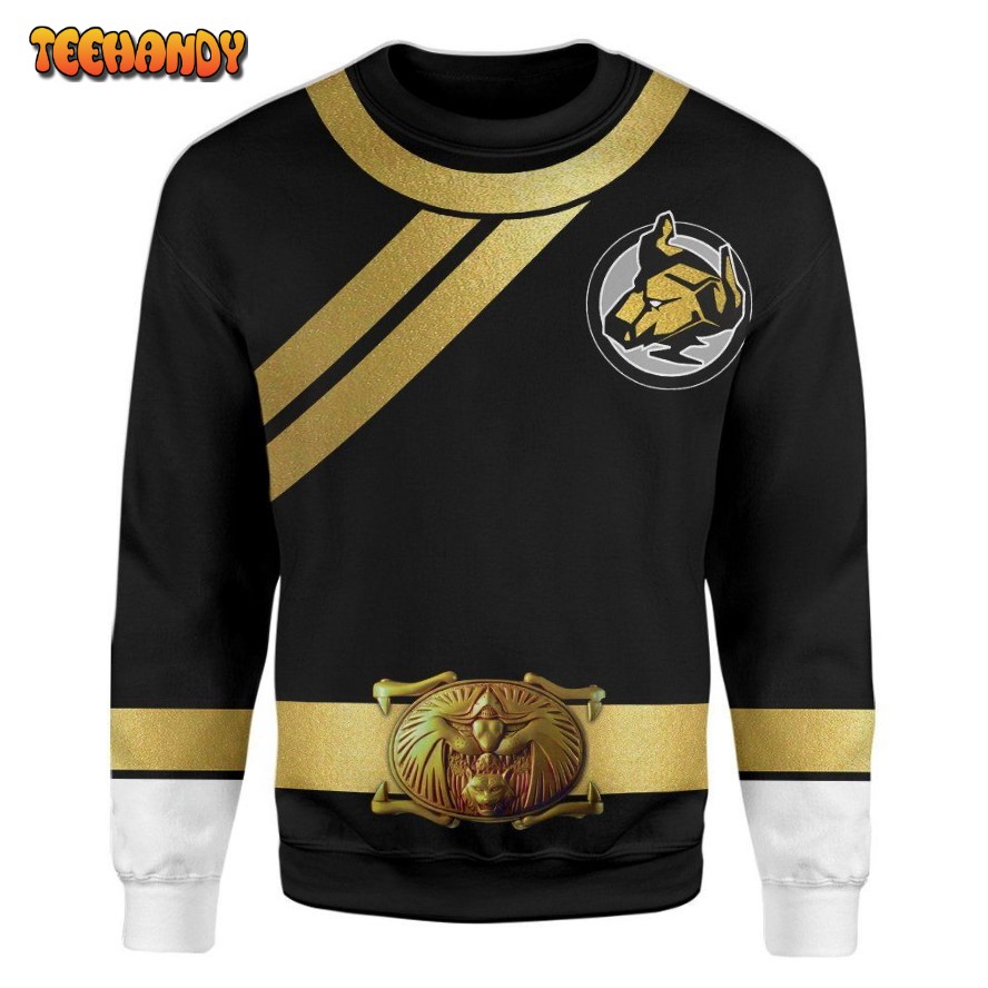 Power Rangers Wild Force Black Ranger Ugly Christmas Sweater