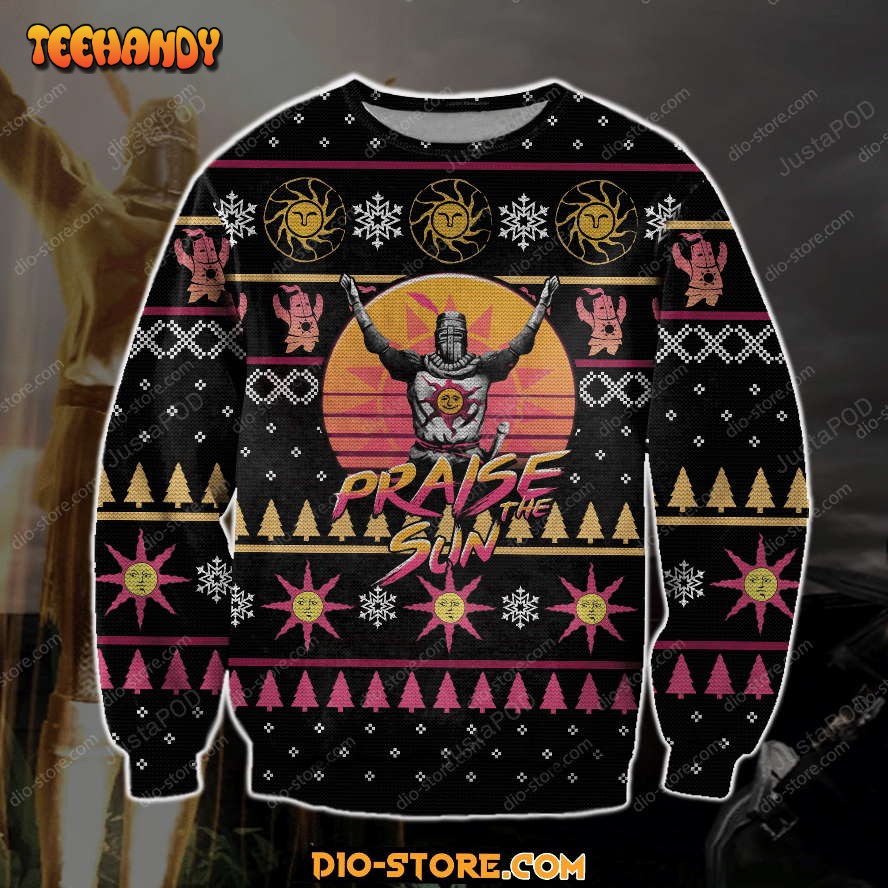 Praise The Sun 3d Print Ugly Christmas Sweater, Ugly Sweater