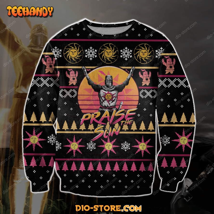 Praise The Sun Ugly Christmas Sweater, All Over Print Sweatshirt, Ugly Sweater