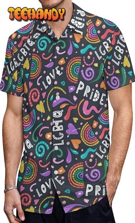 Pride Lgbtq Rainbow Hawaiian Shirt, Love Hawaiian Shirt For Lesbian