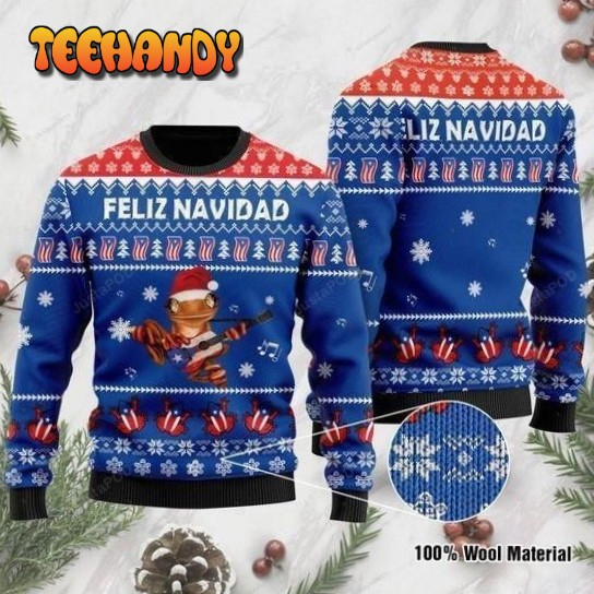 Puerto Rico Coqui Feliz Navidad Ugly Christmas Sweater, Ugly Sweater