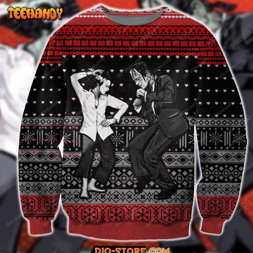 Pulp Frankenstein 3d Print Ugly Christmas Sweater, Ugly Sweater