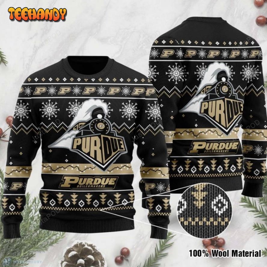 Purdue Boilermakers Football Ugly Christmas Sweater, All Over Print Sweatshirt