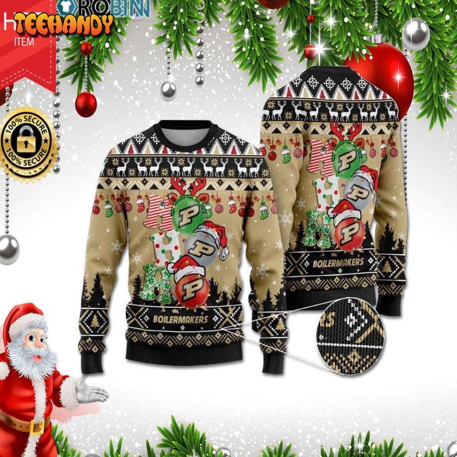 Purdue Boilermakers Ho Ho Ho Ugly Christmas Sweater, All Over Print Sweatshirt