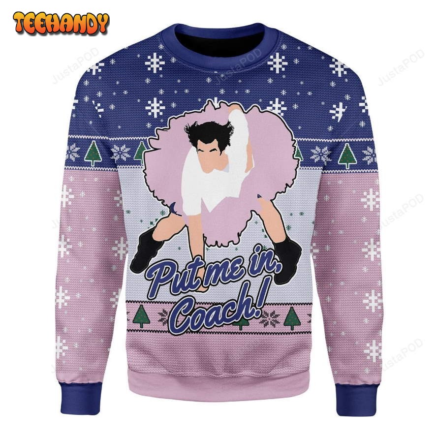 Put Me In Coach Ugly Christmas Sweater, All Over Print Sweatshirt, Ugly Sweater