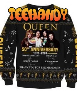 Queen 50th Anniversary Ugly Christmas Sweater, All Over Print Sweatshirt