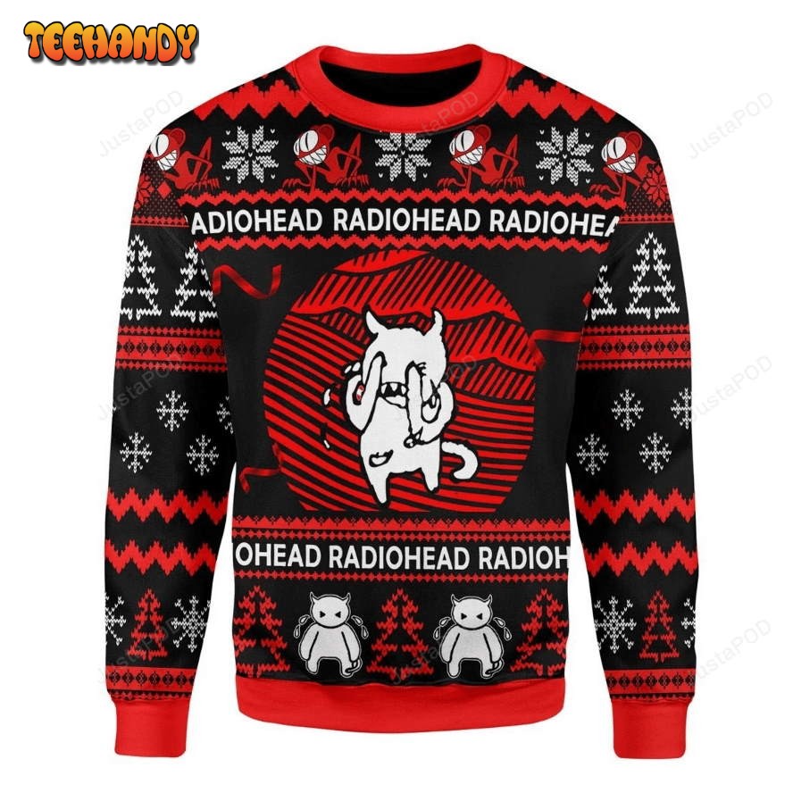 Radiohead Ugly Christmas Sweater, All Over Print Sweatshirt, Ugly Sweater