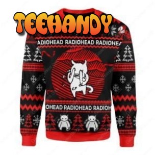 Radiohead White Cat For Cat Lovers Ugly Christmas Sweater All Over Sweatshirt