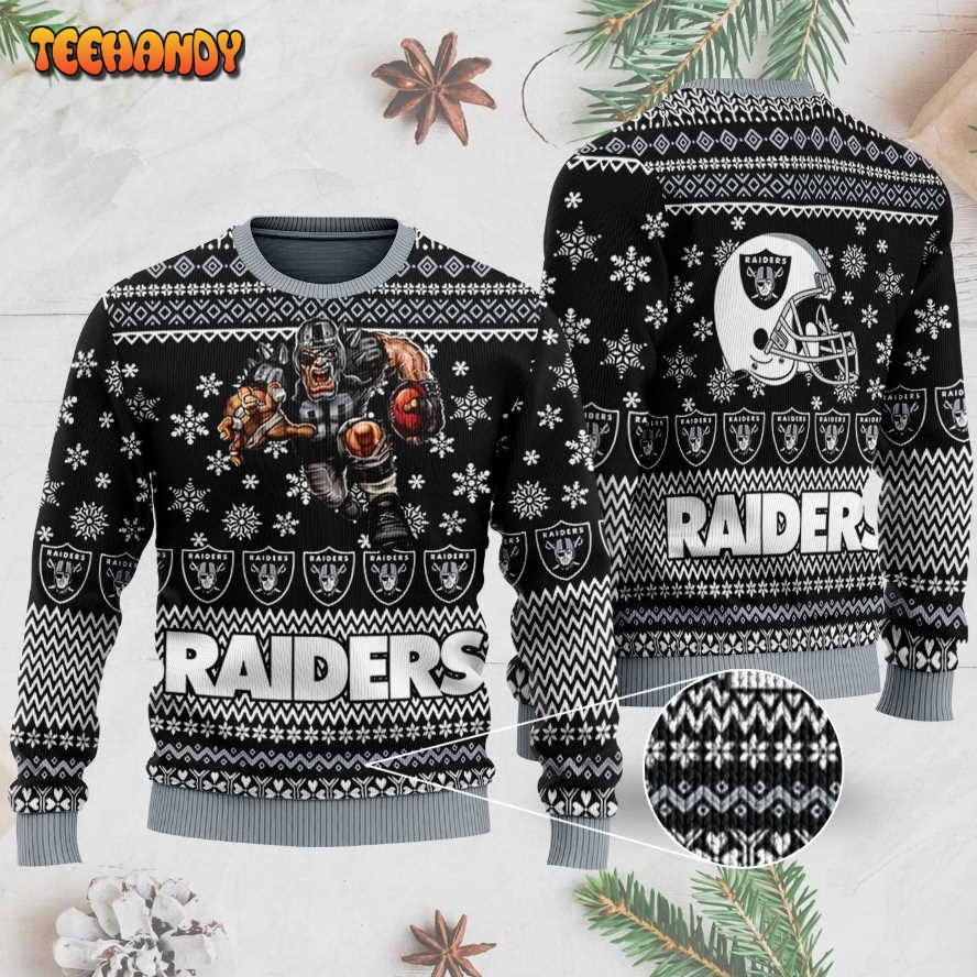 Raiders Football Ugly Christmas Sweater, All Over Print Sweatshirt, Ugly Sweater