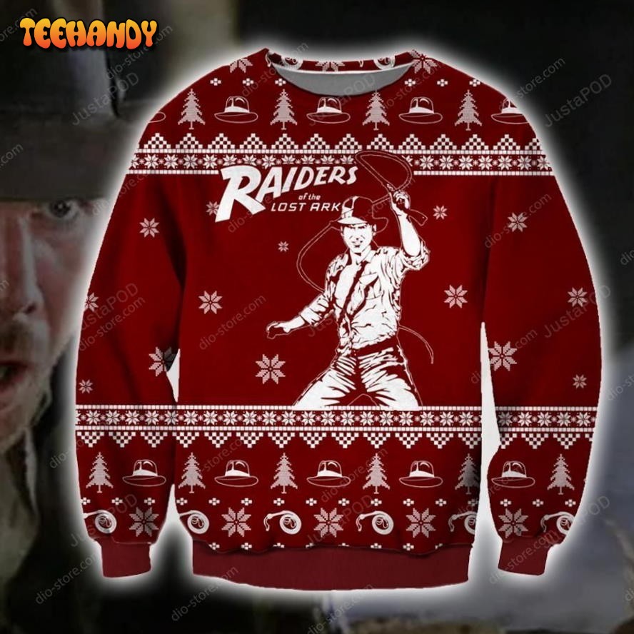 Raiders Of The Lost Ark Knitting Pattern 3d Print Ugly Sweater, Ugly Sweater