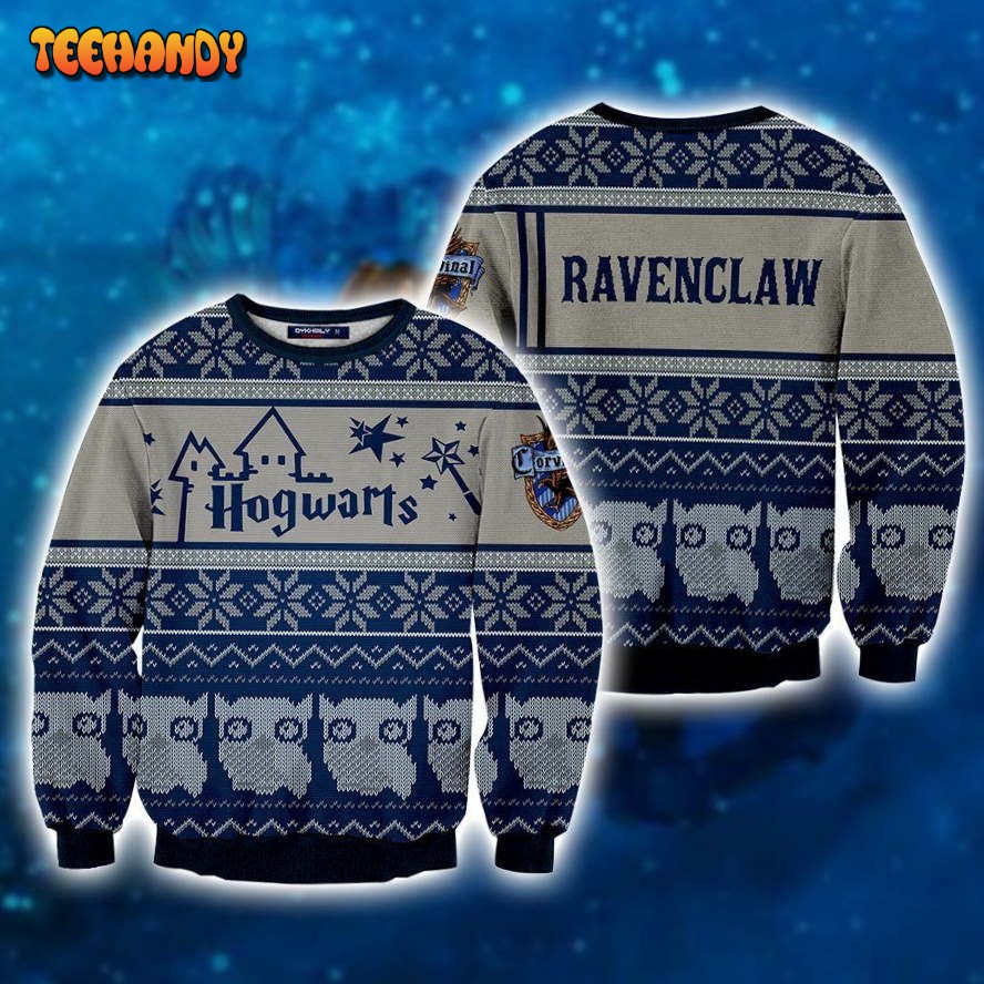 Ravenclaw Harry Potter For Unisex Ugly Christmas Sweater, All Over Print Sweatshirt