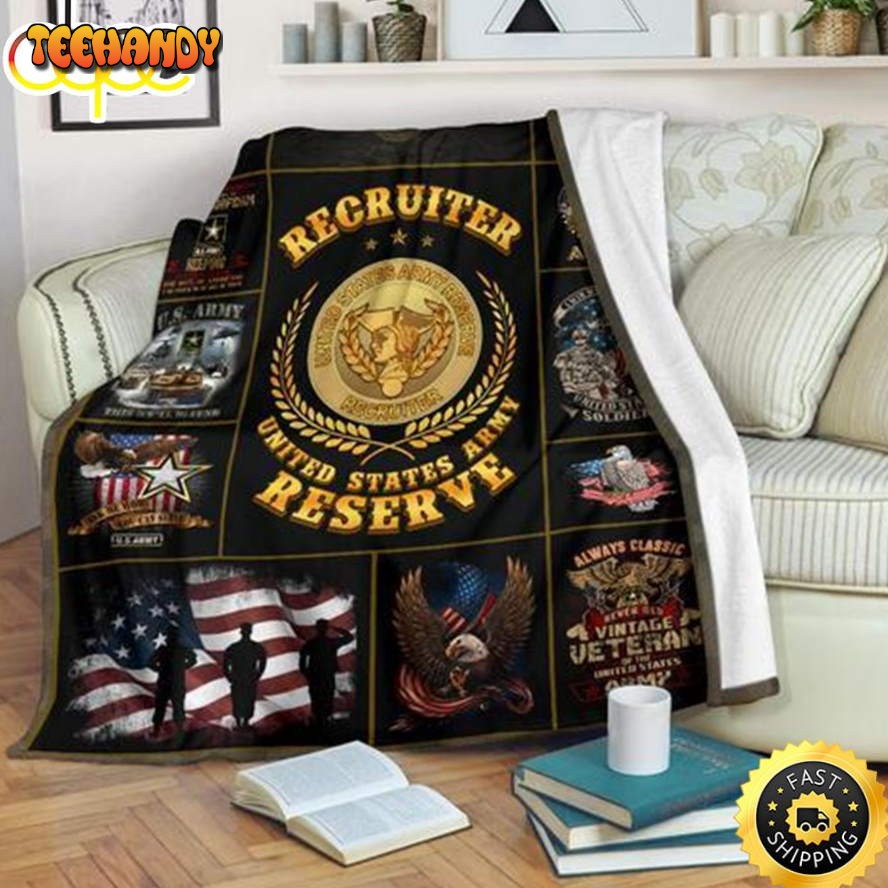 Recruiter Us Army Reserve Fleece Throw Blanket