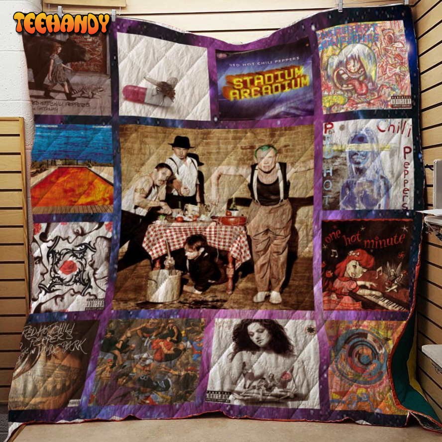 Red Hot Chili Peppers Albums Quilt Blanket