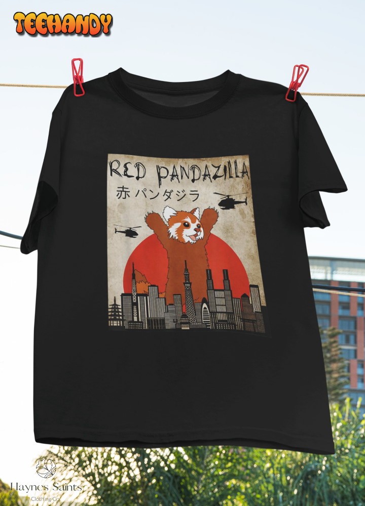 Red Panda Lover Red Pandazilla Vintage T-Shirt, Panda Shirt