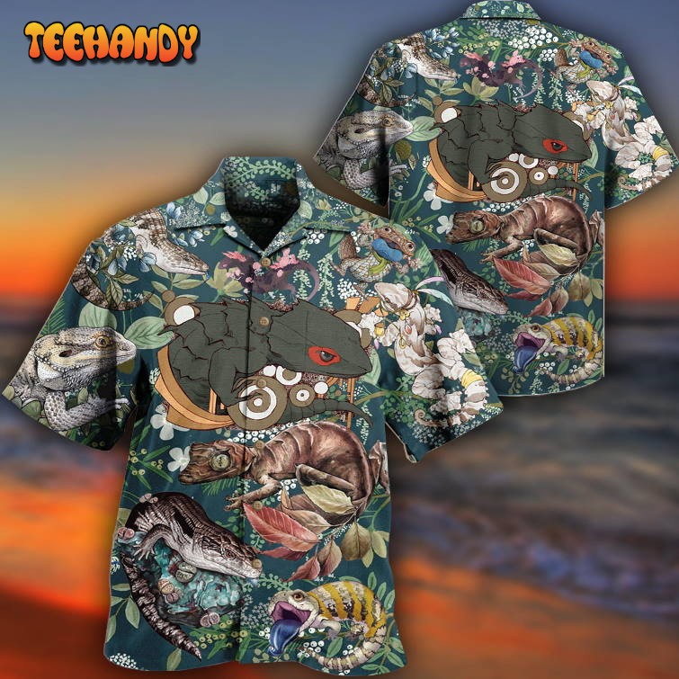 Reptile Animals Love Reptile Hawaiian Shirt