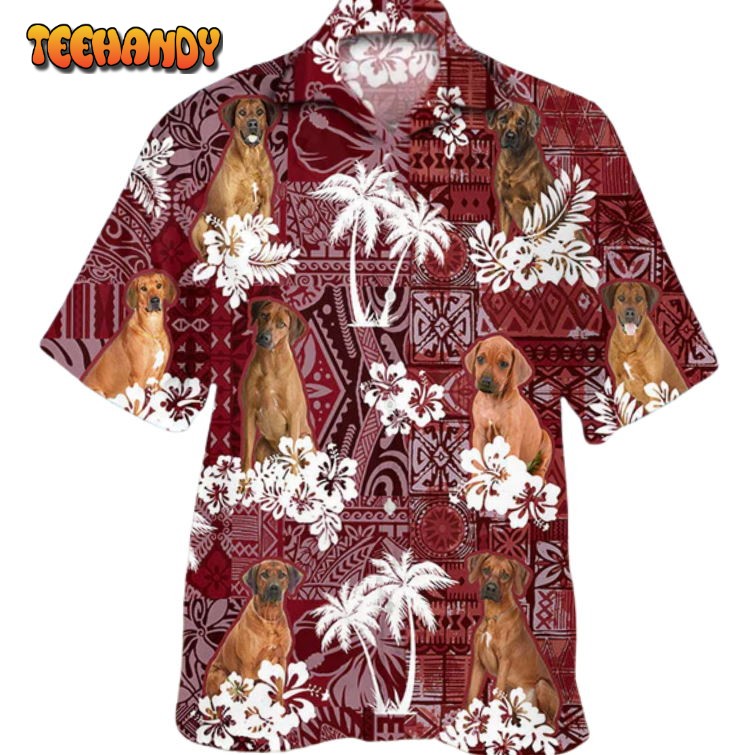 Rhodesian Ridgeback Hawaiian Shirt, Dog Dad Hawaiian Shirt, Dog Lover