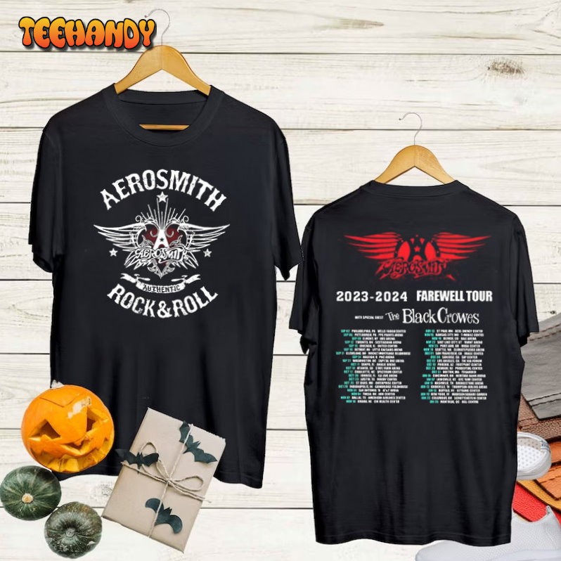 Rock N Roll Aerosmith Band Shirt, 2023 Tour Peace Out Farewell Aerosmith Shirt