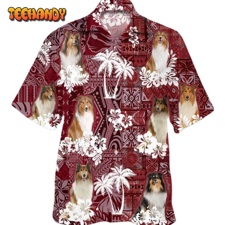 Rough Collie Hawaiian Shirt, Dog All Over Printed Hawaii Aloha Shirt