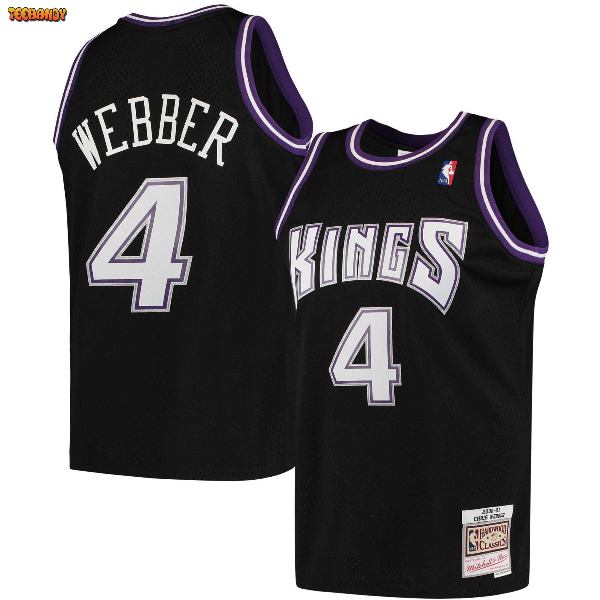 Sacramento Kings Chris Webber Black 2000-01 Throwback Jersey