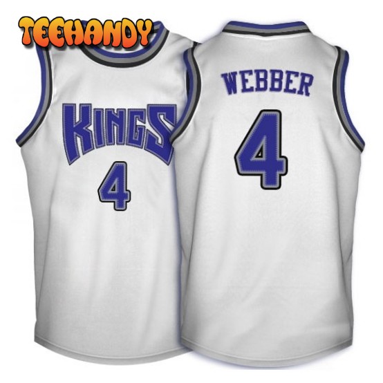 Chris Webber White Sacramento Kings Throwback Basketball Jersey