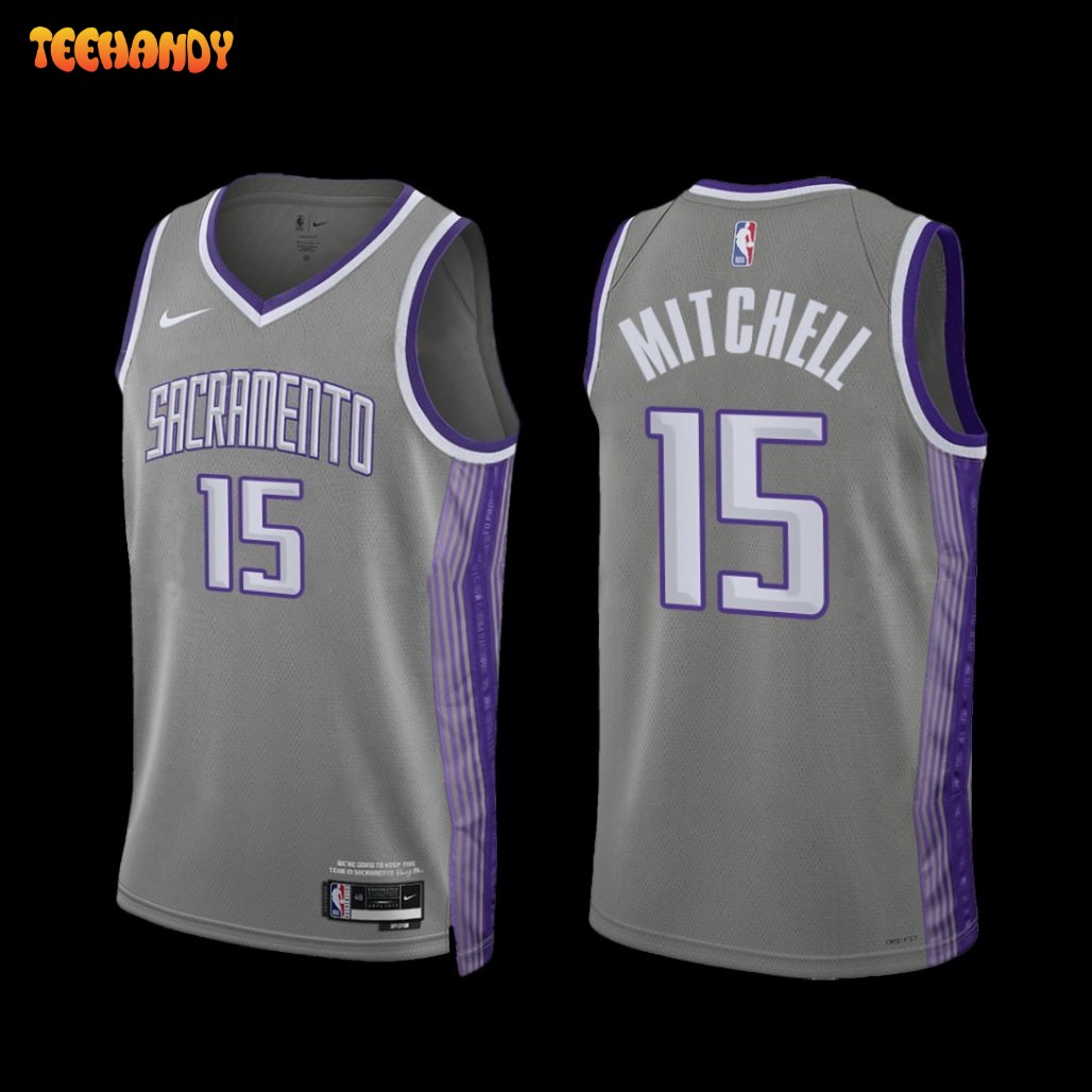 Sacramento Kings Davion Mitchell 2022-23 City Edition Jersey Grey