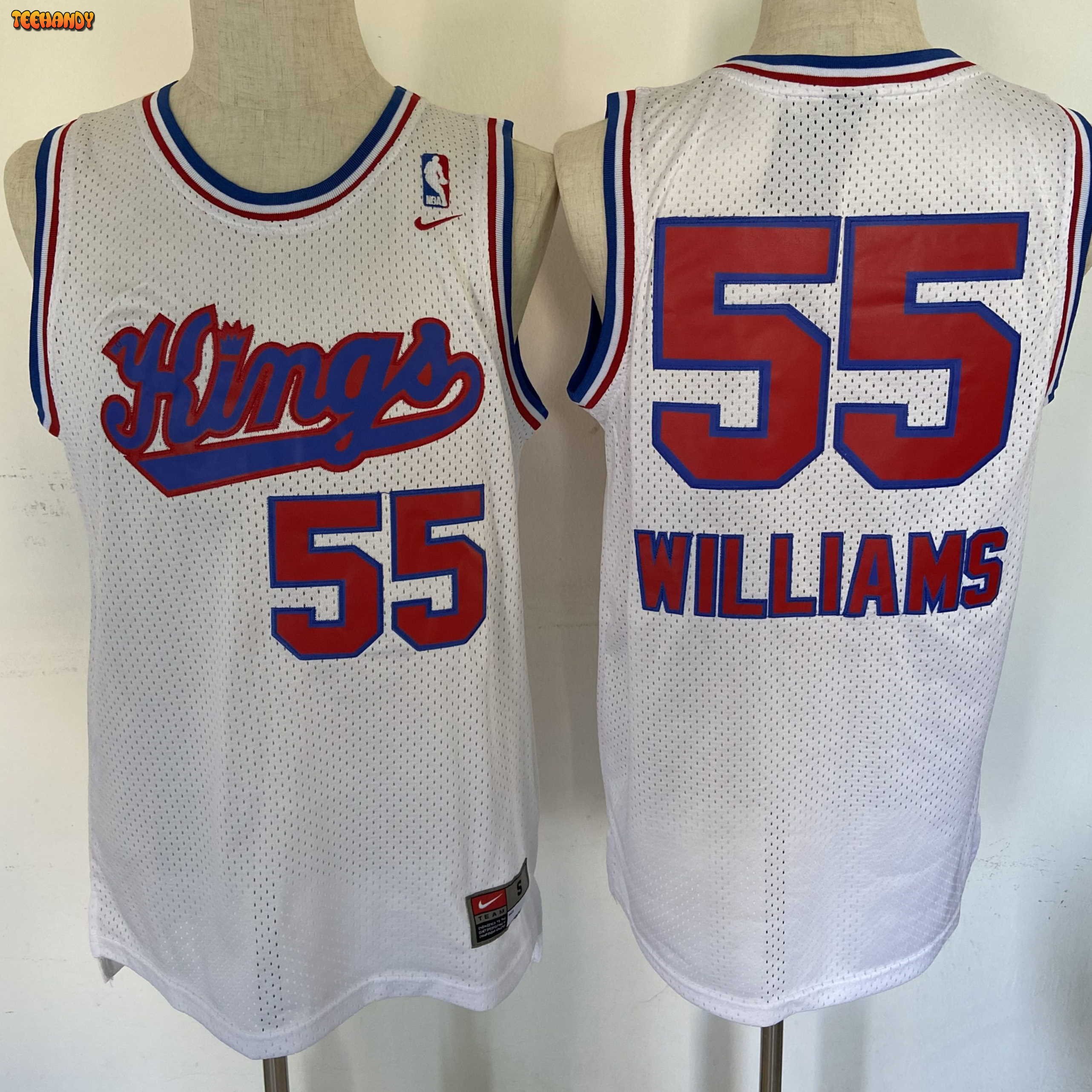 Sacramento Kings Jason Williams White Throwback Jersey