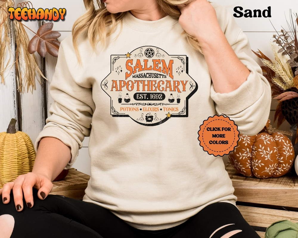 Salem Massachusetts Apothecary Sweatshirt, Salem Est 1692 Sweatshirt