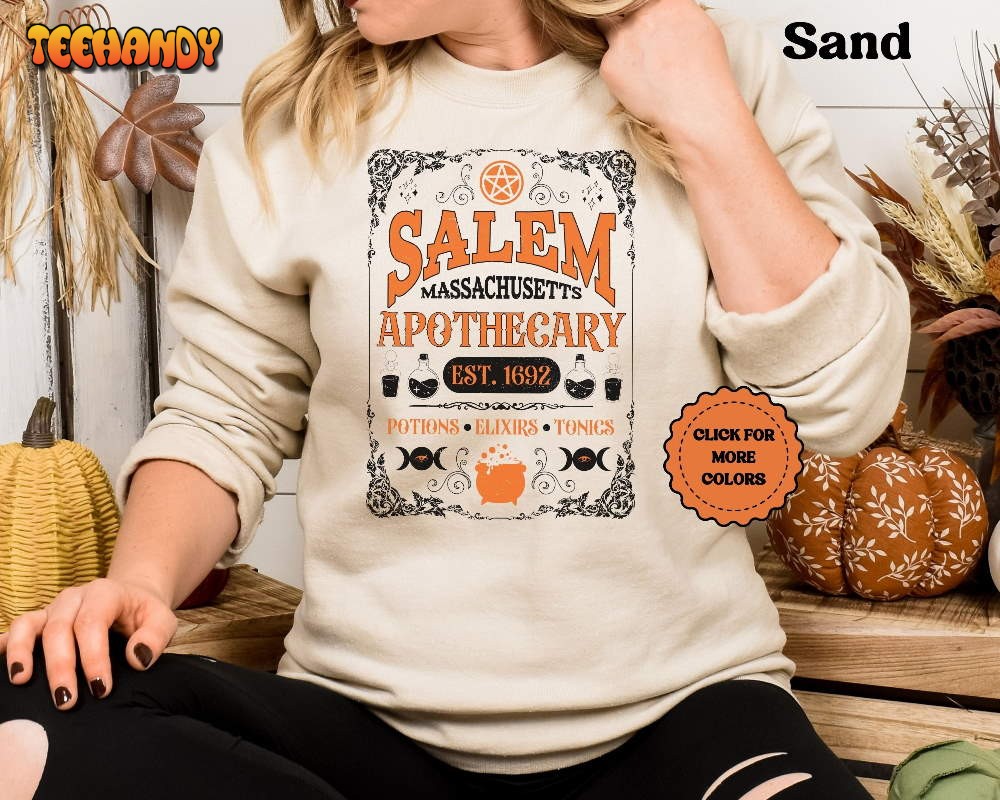 Salem Massachusetts Apothecary Sweatshirt, Salem Est 1692 T Shirt