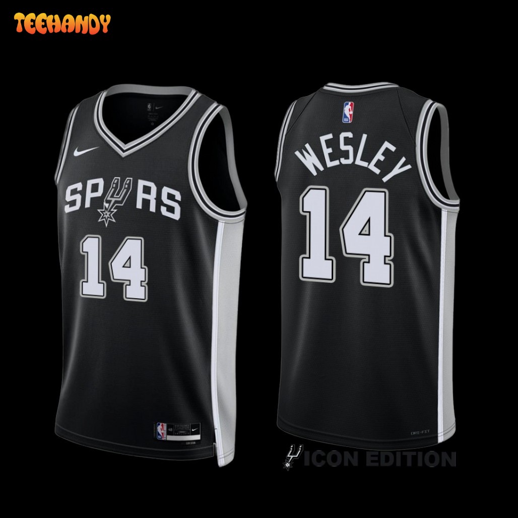 San Antonio Spurs Blake Wesley 2022-23 Icon Edition Jersey Black