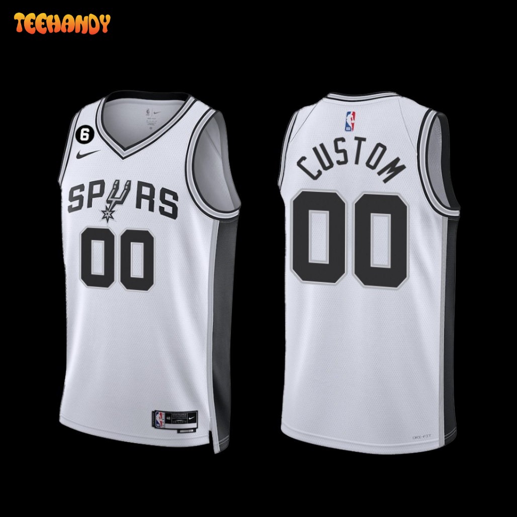 San Antonio Spurs Custom 2022-23 Association Edition Jersey White