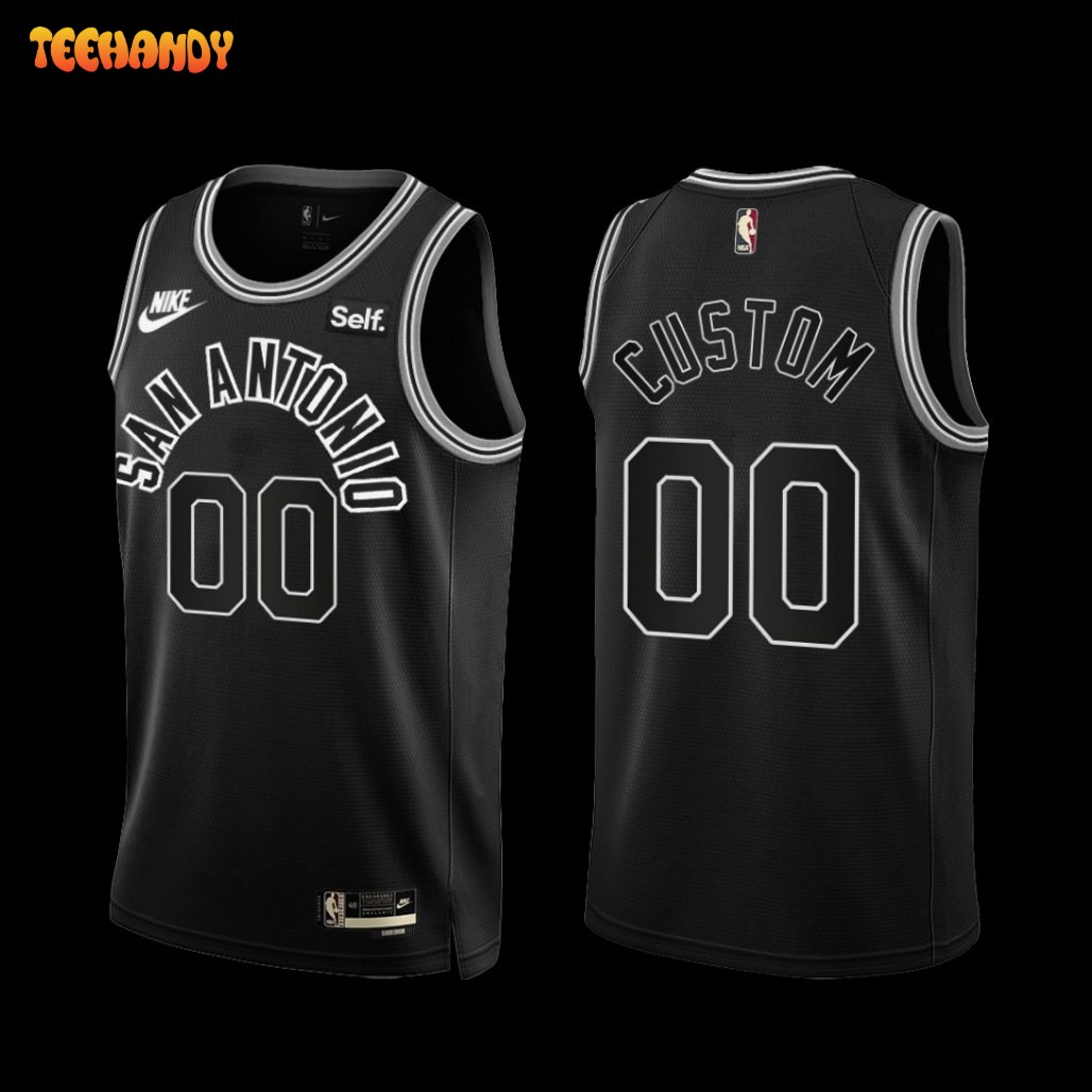 San Antonio Spurs Custom 2022-23 Black Classic Edition Jersey