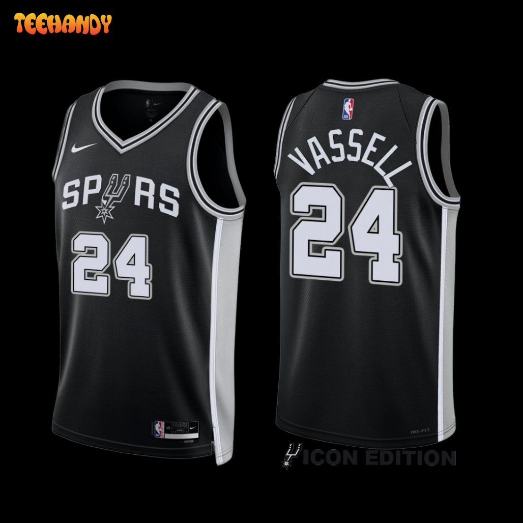 San Antonio Spurs Devin Vassell 2022-23 Icon Edition Jersey Black