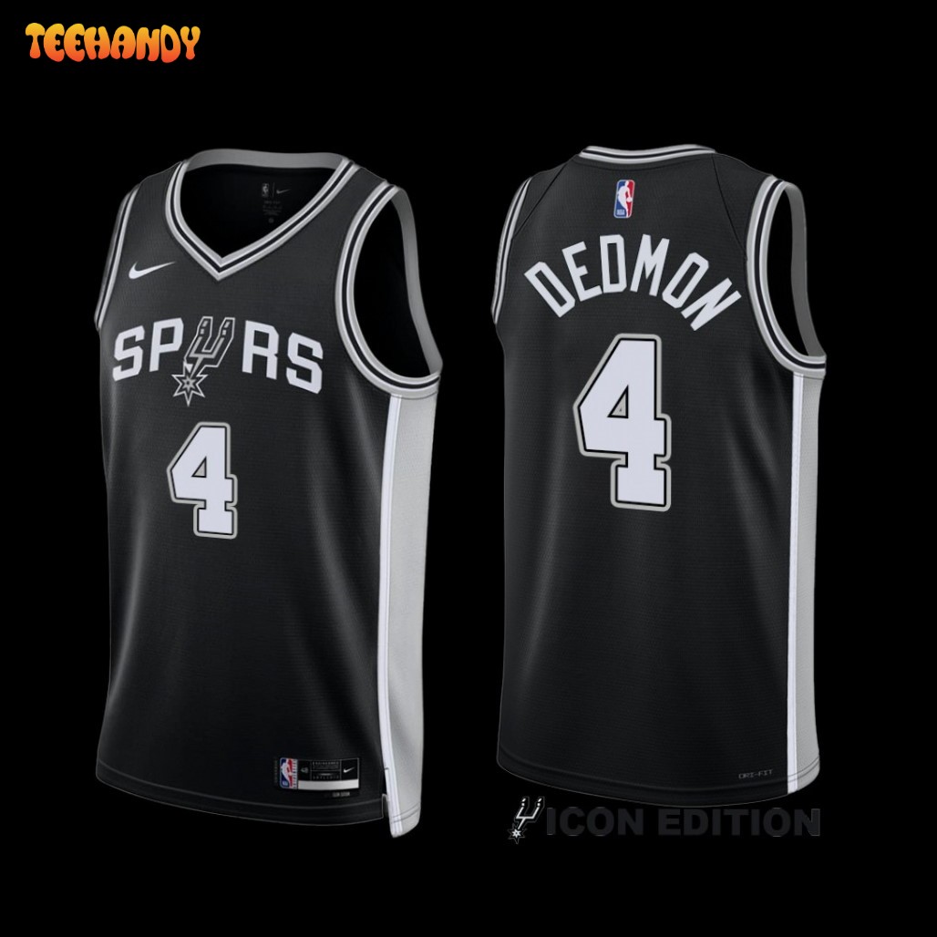 San Antonio Spurs Dewayne Dedmon 2022-23 Icon Edition Jersey Black