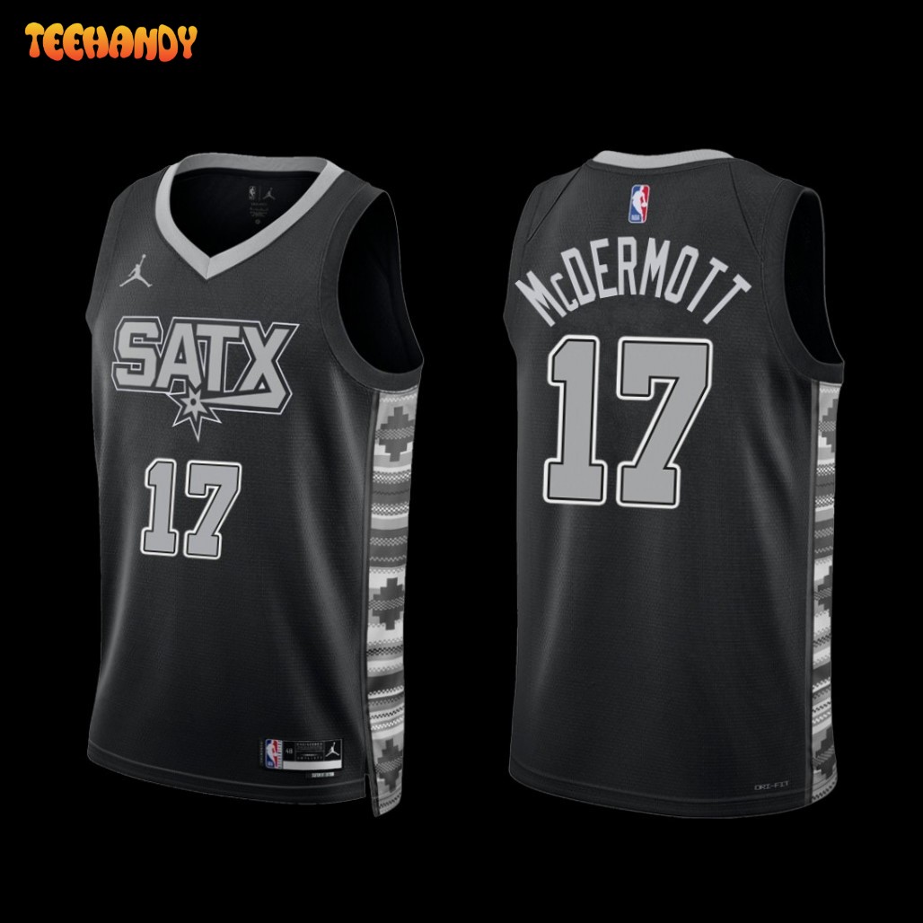 San Antonio Spurs Doug McDermott 2022-23 Statement Edition SATX Jersey Black