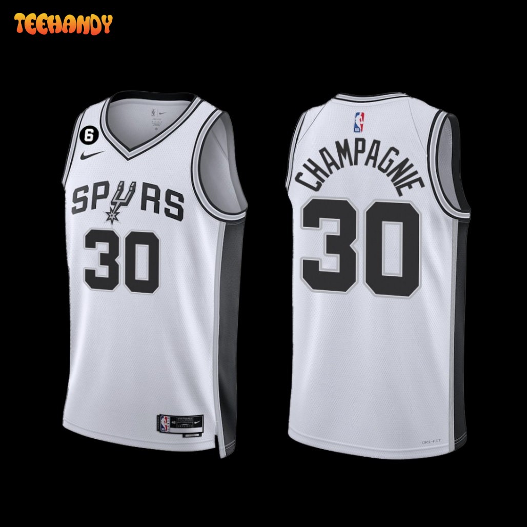 San Antonio Spurs Julian Champagnie 2022-23 White Association Edition Jersey