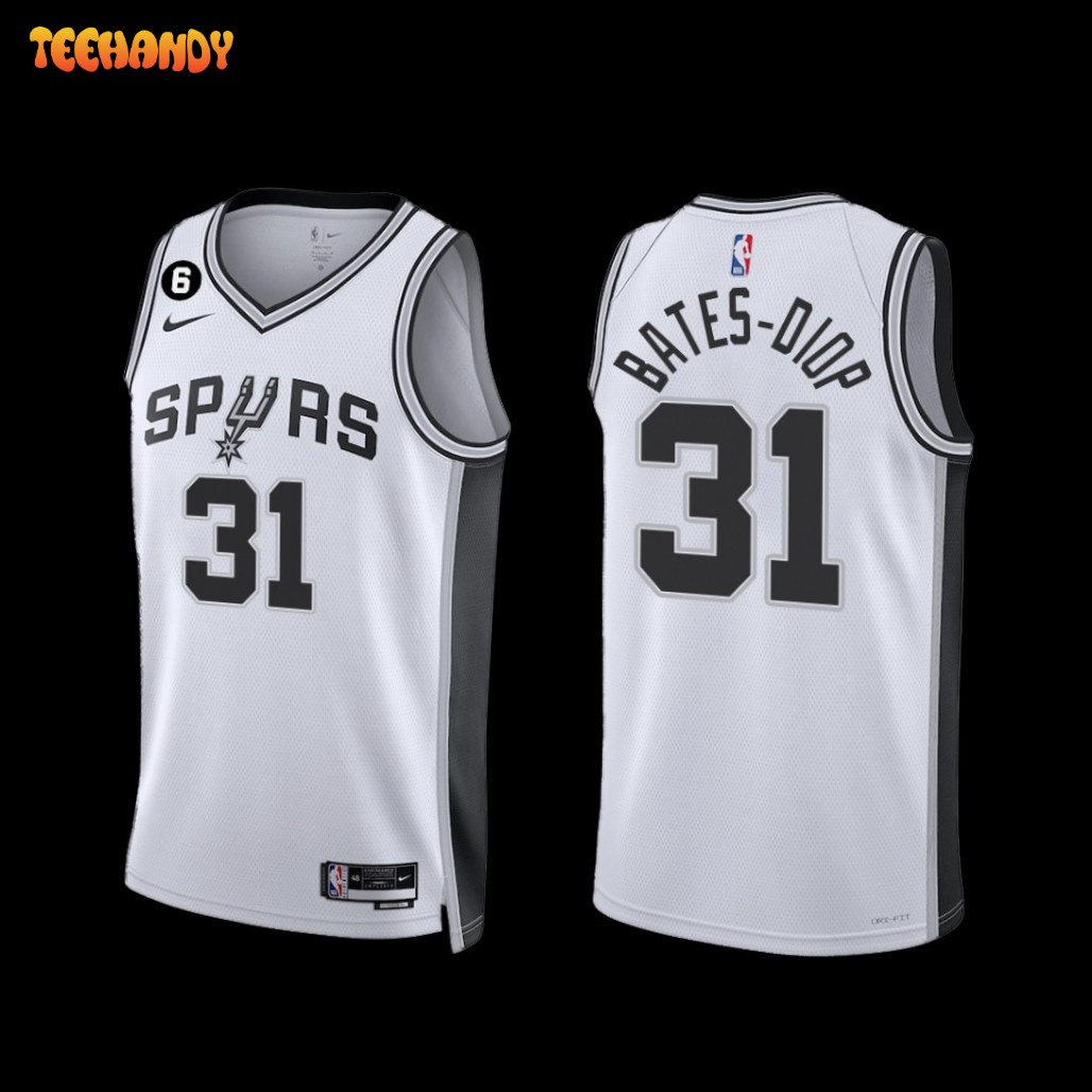 San Antonio Spurs Keita Bates-Diop 2022-23 Association Edition Jersey White