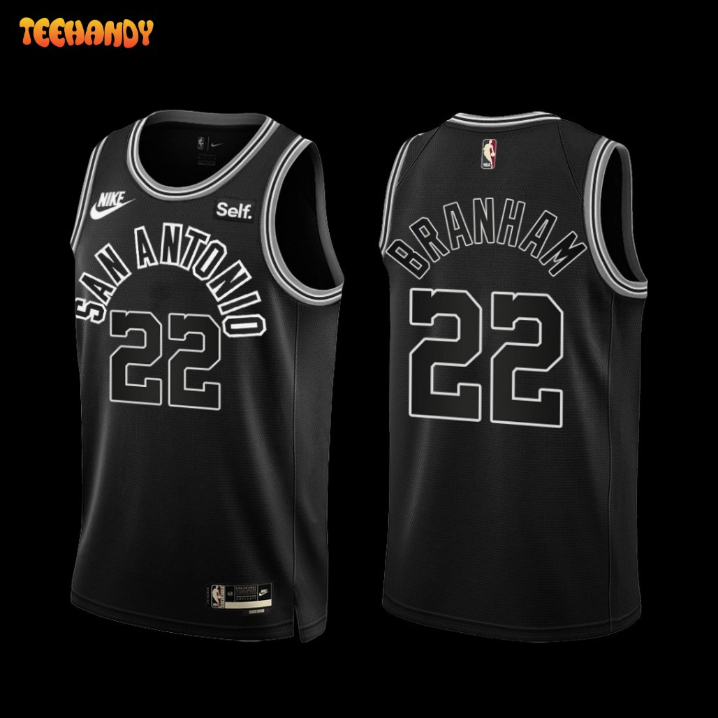 San Antonio Spurs Malaki Branham 2022-23 Black Classic Edition Jersey