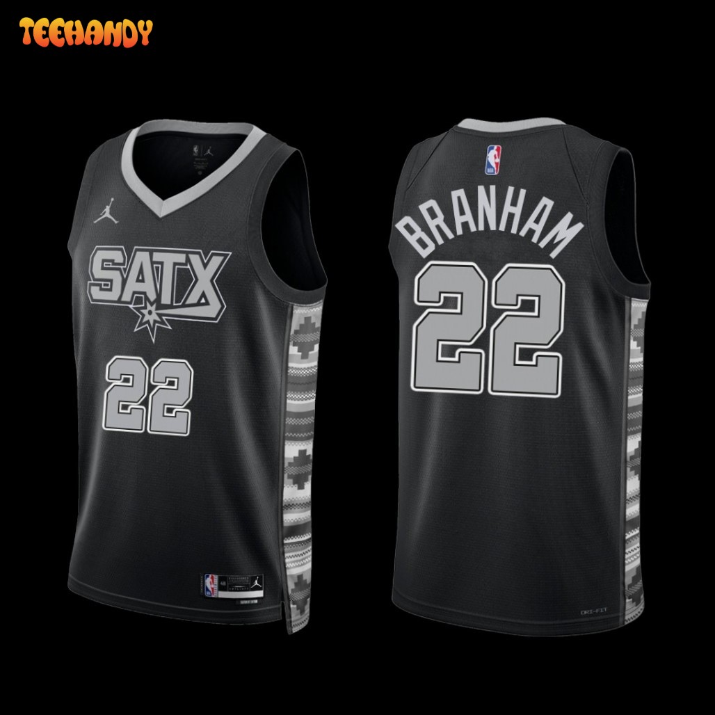 San Antonio Spurs Malaki Branham 2022-23 Statement Edition SATX Jersey Black