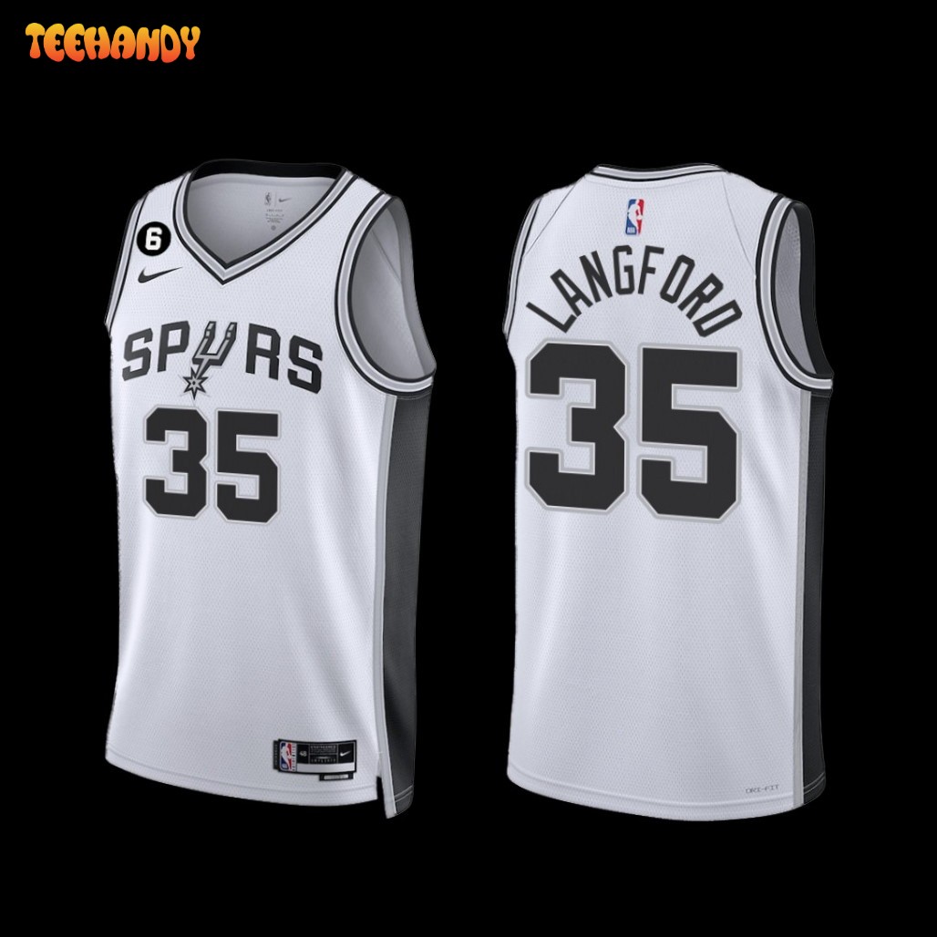 San Antonio Spurs Romeo Langford 2022-23 Association Edition Jersey White