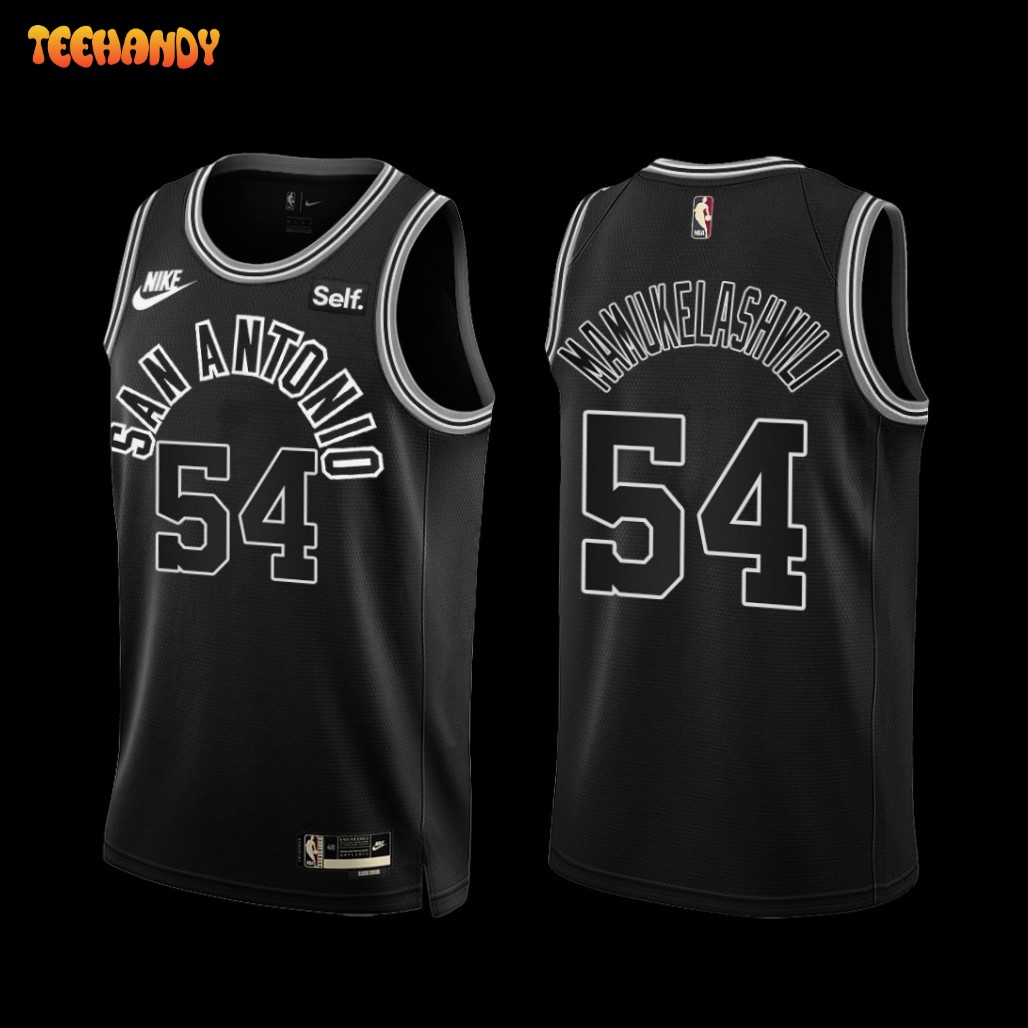 San Antonio Spurs Sandro Mamukelashvili 2022-23 Classic Edition Jersey Black