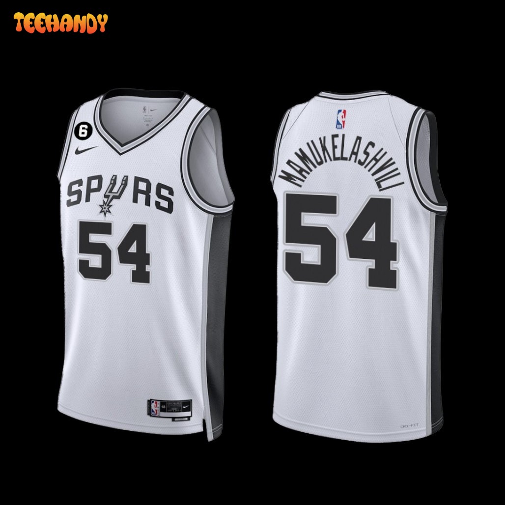 San Antonio Spurs Sandro Mamukelashvili 2022-23 White Association Edition Jersey