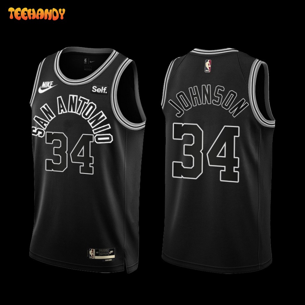 San Antonio Spurs Stanley Johnson 2022-23 Classic Edition Jersey Black