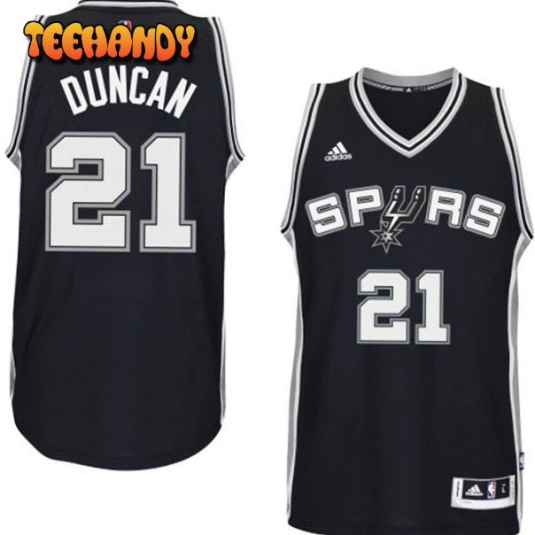 San Antonio Spurs Tim Duncan Black Throwback Jersey