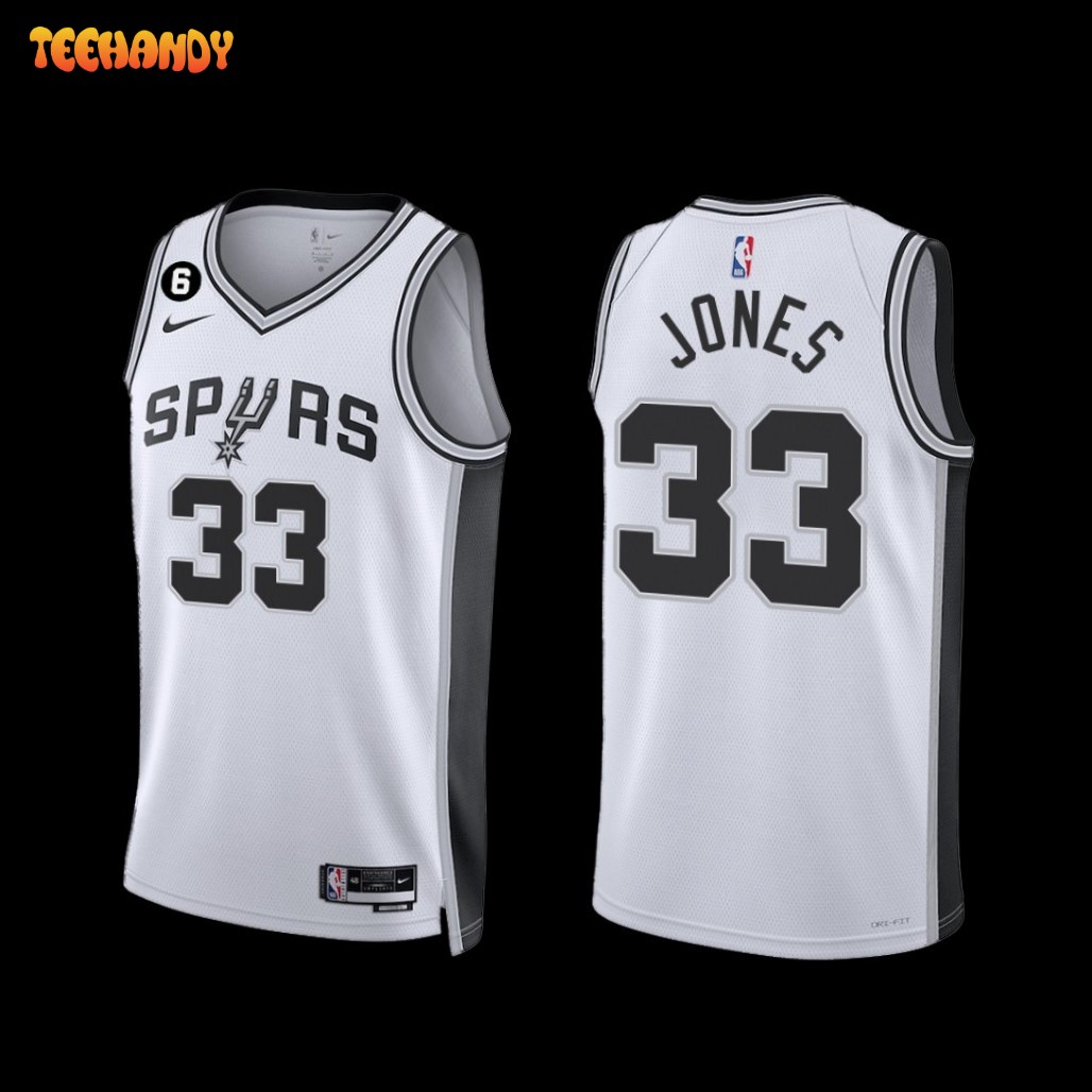 Tre Jones 33 San Antonio Spurs 2022-23 Association Edition White