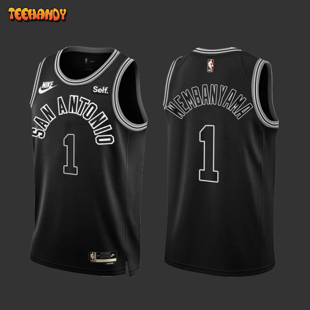 San Antonio Spurs Victor Wembanyama 2023 Black Classic Edition Jersey