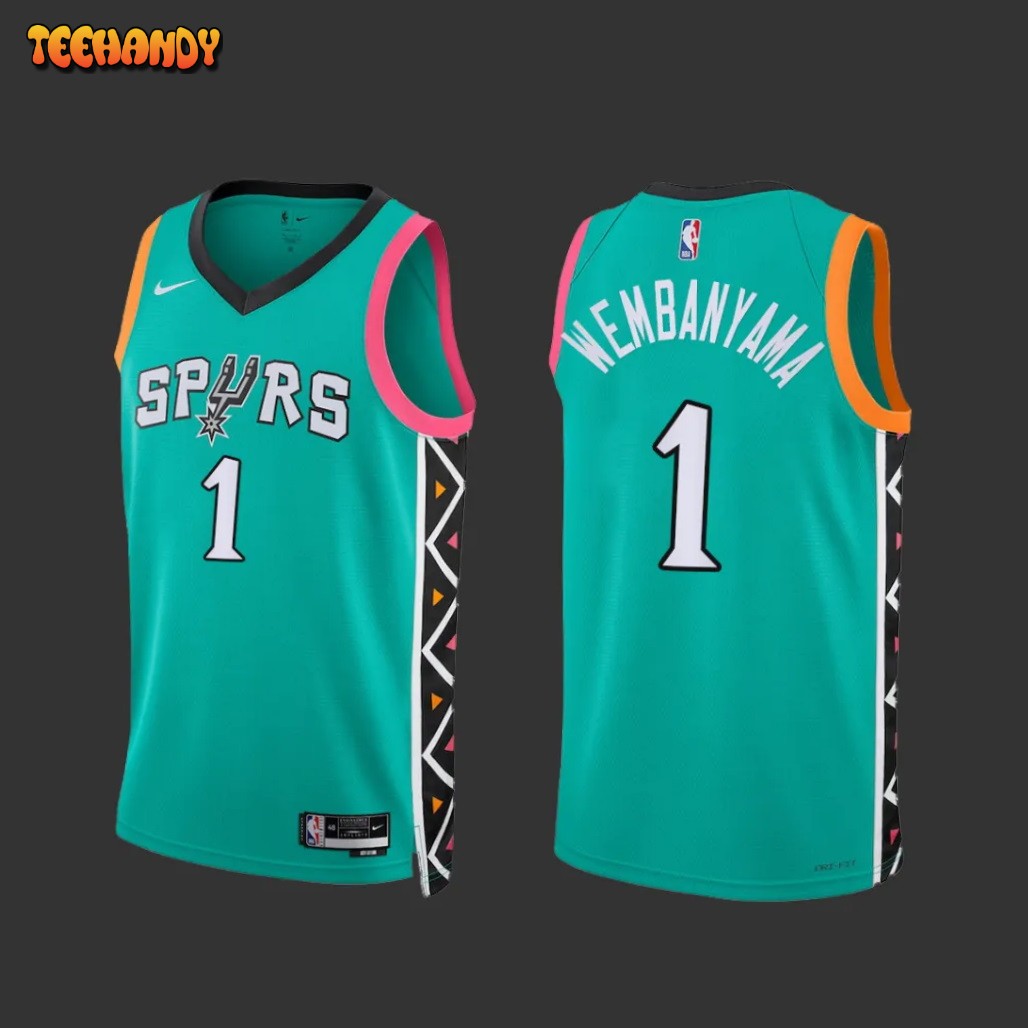 San Antonio Spurs Victor Wembanyama 2023 Turquoise City Edition Jersey